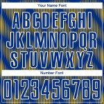 Benutzerdefiniertes Fußballtrikot mit Sublimationsdruck in Royal Gold und Weiß Benutzerdefiniertes Fußballtrikot mit Sublimationsdruck in Royal Gold und Weiß