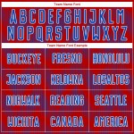 Benutzerdefiniertes Red Thunder Blau-Weiß Line Sublimation Fußballuniform-Trikot Benutzerdefiniertes Red Thunder Blau-Weiß Line Sublimation Fußballuniform-Trikot